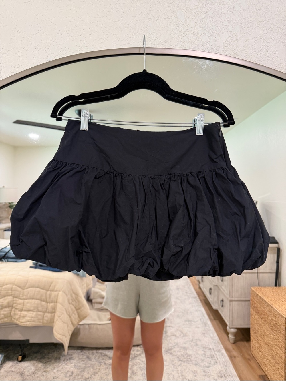 Abercrombie & Fitch Black Bubble Mini Skort